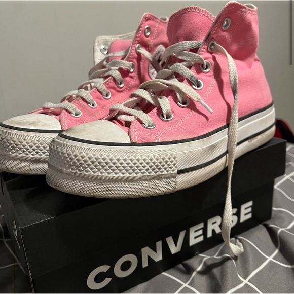 Custom Pink Platform Converse - Picture 3 of 3